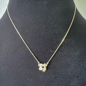 Argento Vivo 18k Gold Plated .925 Sterling Silver All Luck CZ Necklace
